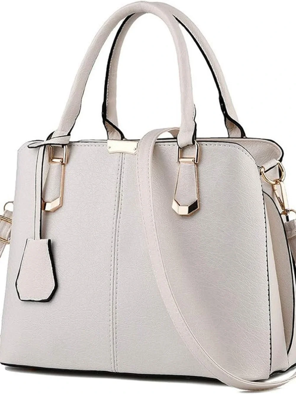 Women's PU Leather Handbag Business Commuter Bag Large Capacity Shoulder Bag